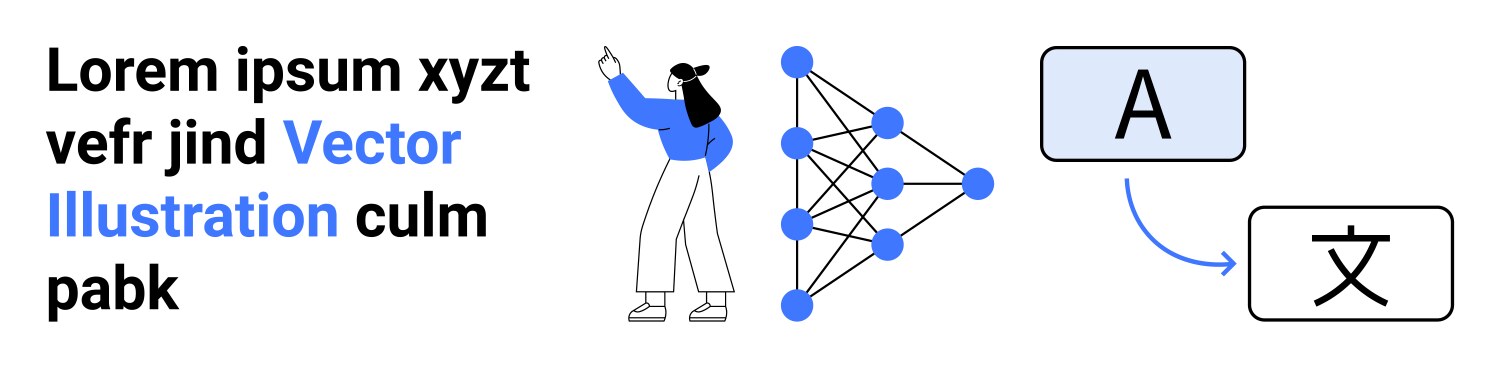 Machine learning transforms text with neural vector image