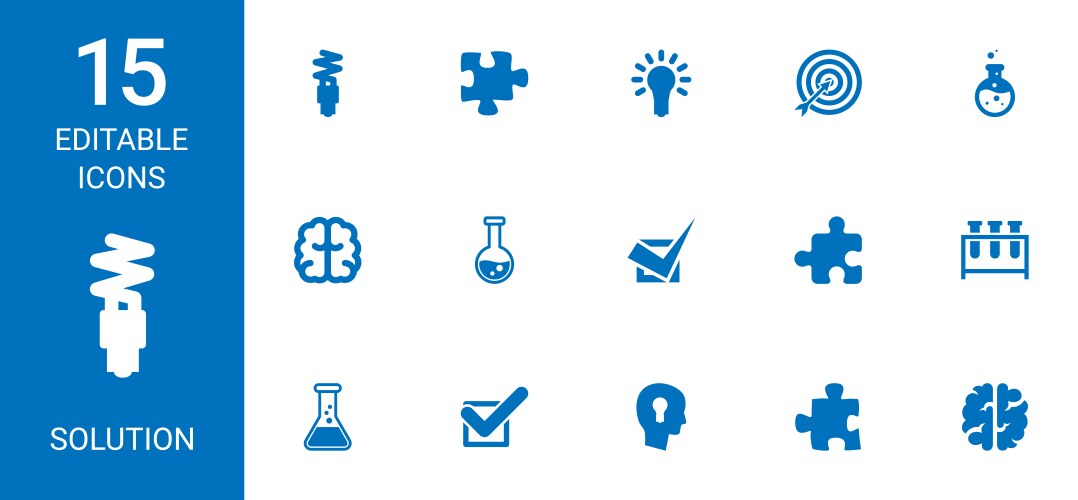 Solution icons Royalty Free Vector Image - VectorStock