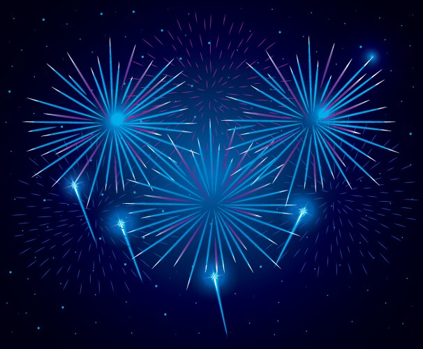 Fireworks splash explosion background icon Vector Image