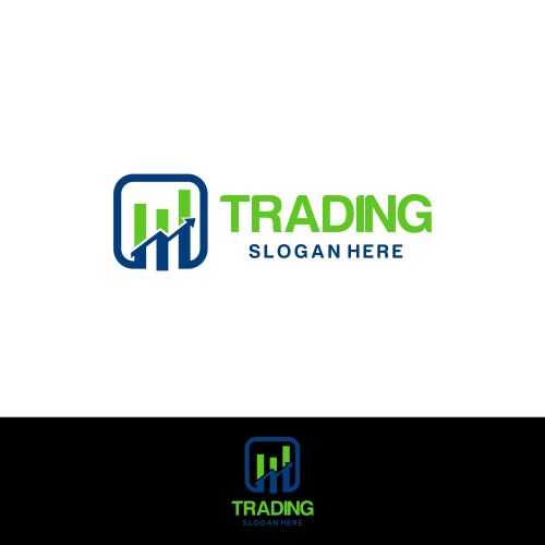 logo trading or trader designs vector image