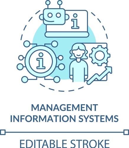 management information systems turquoise concept vector image