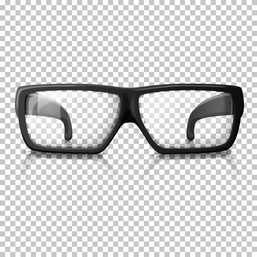 realistic glasses transparent vector image