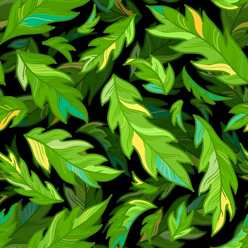 seamless pattern leaves vector