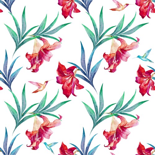 Many kinds pink exotic tropical flowers Royalty Free Vector
