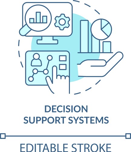 Decision support systems concept icon Royalty Free Vector