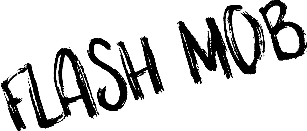 Flash mob rubber stamp – Royalty-Free Vector | VectorStock