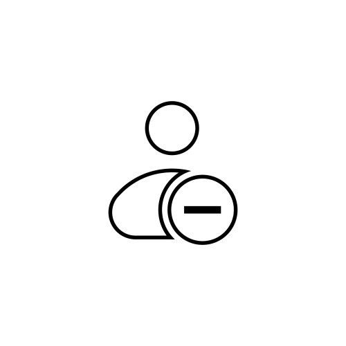 Remove user action icon Royalty Free Vector Image