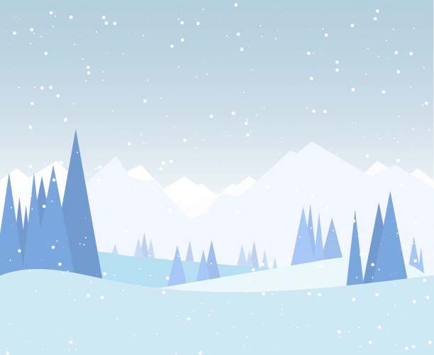 Winter forest Royalty Free Vector Image - VectorStock