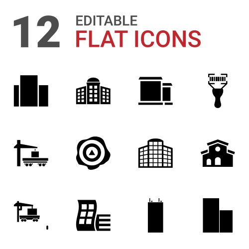 12 distribution icons vector image