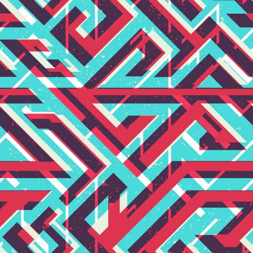 retro geometric seamless texture vector image