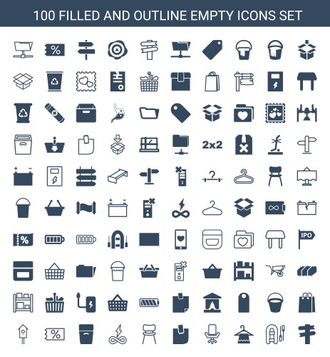 22 empty icons Royalty Free Vector Image - VectorStock