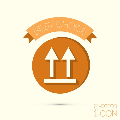 Arrow up vector image