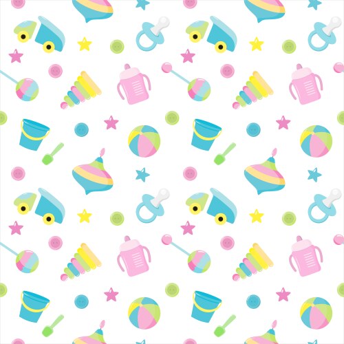 Baby toy pattern vector image