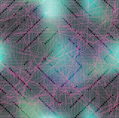 computer grid matrix pattern on blurred background vector image