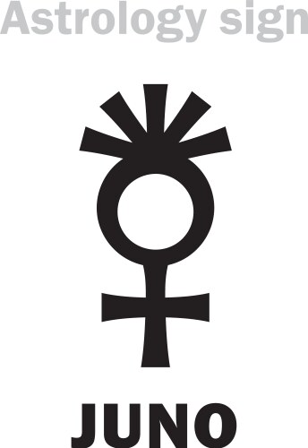 Astrology asteroid juno Vector Image