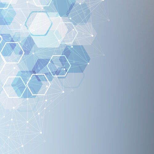Geometric abstract background with connected line vector image