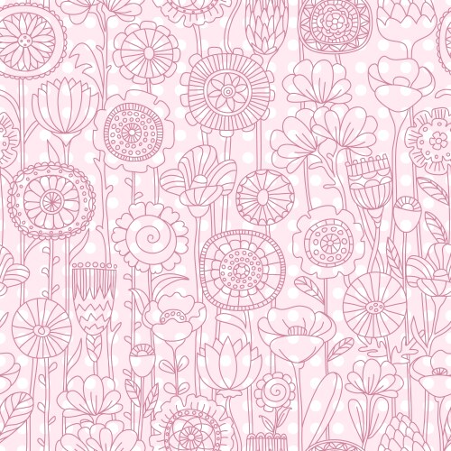Seamless sunny floral pattern Royalty Free Vector Image