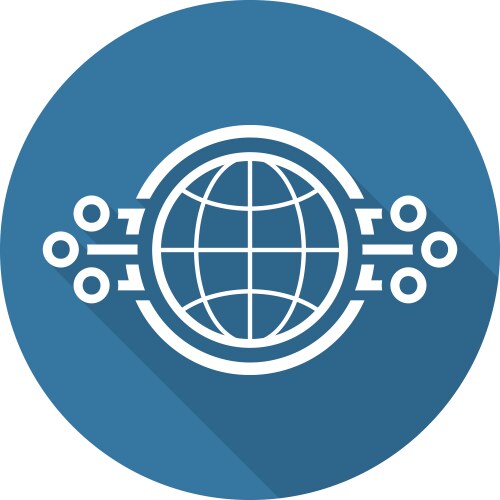 global networking icon vector image