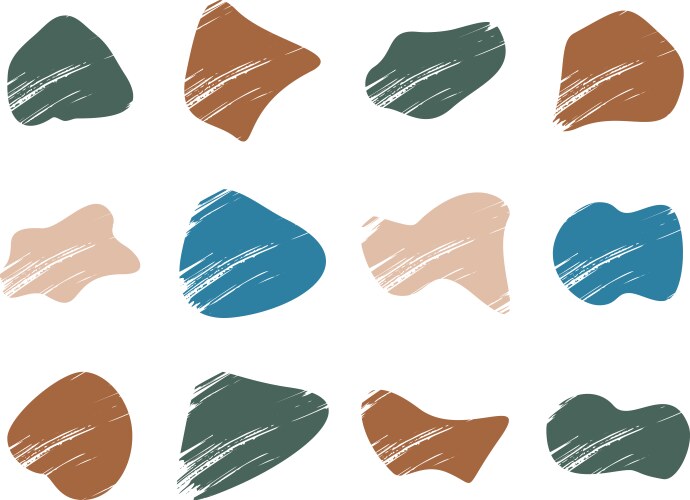 Grunge blobs fluid shapes pictogram symbol visual vector image