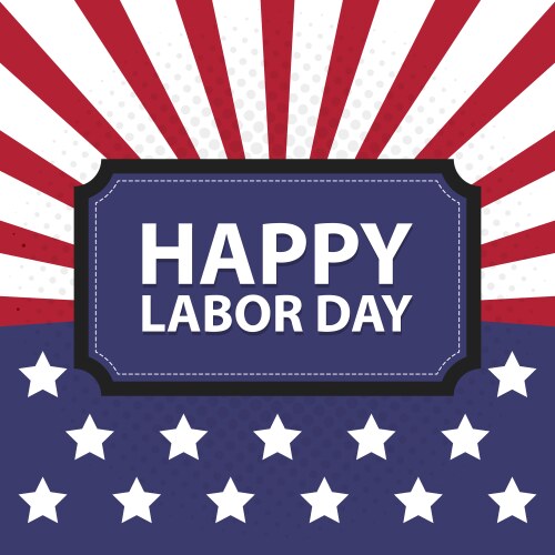 Retro USA Labor Day Poster Vector Image
