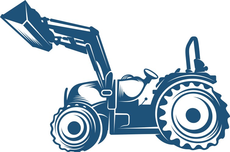 Tractor design creative logo Royalty Free Vector Image