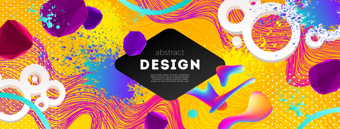Dynamic Multicolored Shape Pattern vector image