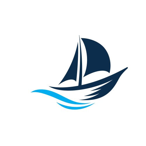Elegant Cruise Ship Logo Vector Image