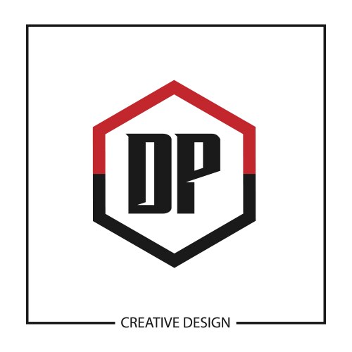 Initial letter dp logo template design Royalty Free Vector