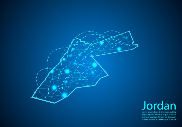 jordan map with nodes linked by lines concept vector