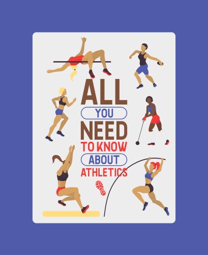 women athletics banner poster brochure vector image