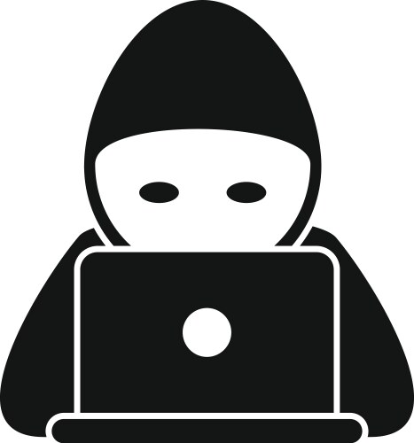 hacker report icon simple virus error vector