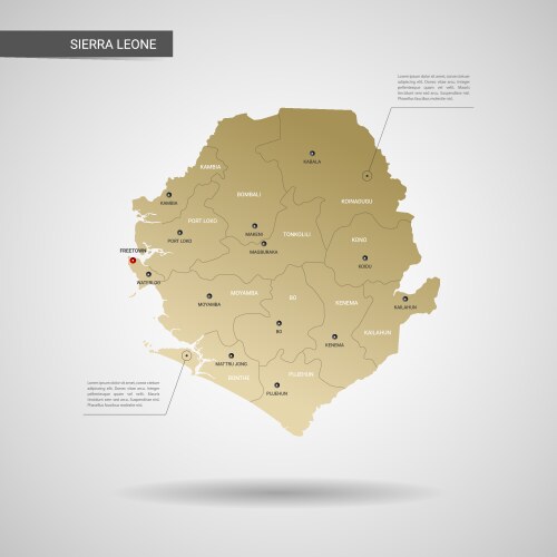 Sierra leone outline map Royalty Free Vector Image