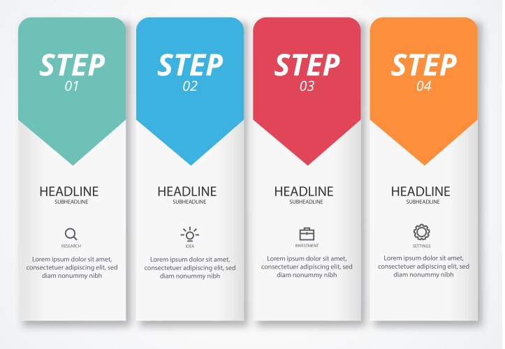 Modern infographic steps design Royalty Free Vector Image