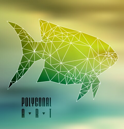 Abstract polygonal fish Royalty Free Vector Image