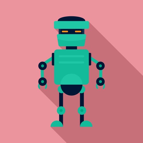 artificial robot icon flat style vector image