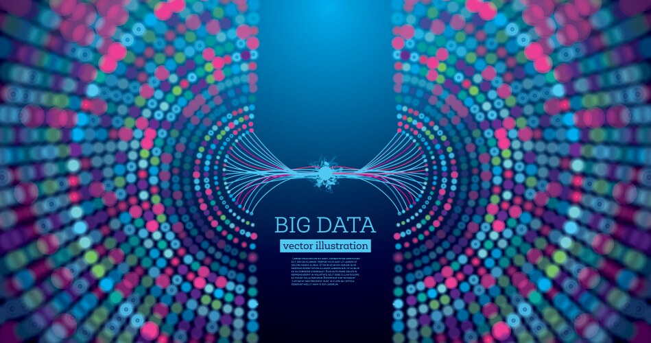 Big data or bigdata visualization background Vector Image