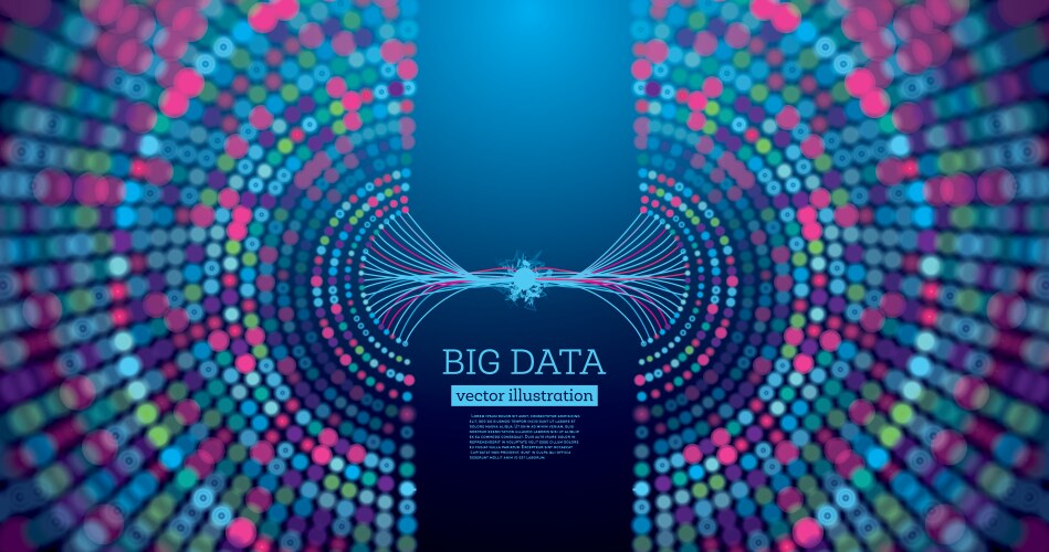 big data futuristic science background with copy vector image