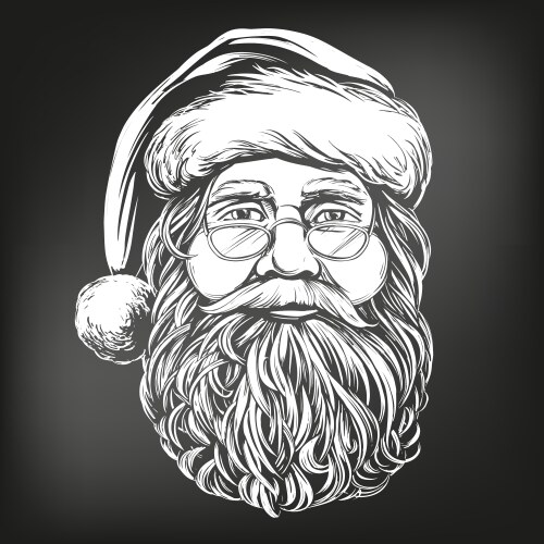 Hand-Drawn Santa Claus Sketch Vector Image