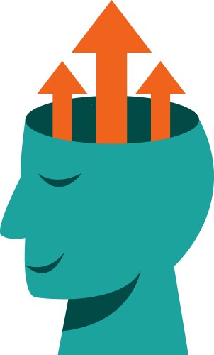 Head personal growth and development icon Vector Image