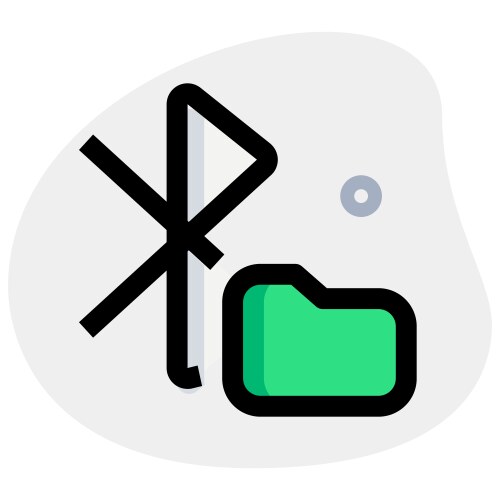 Phone automatically includes bluetooth folder vector image