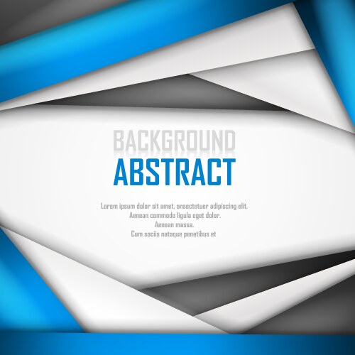 Abstract background of blue white and black vector image