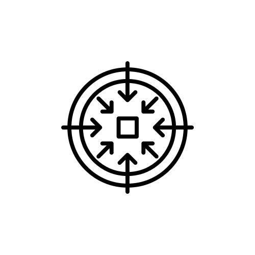 Bullseye pointer icon ideal for targeting apps vector image