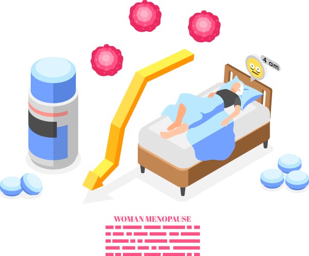 Menopause symptoms composition Royalty Free Vector Image