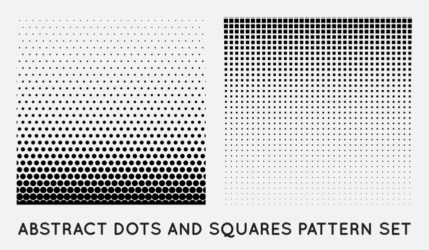 set halftone element monochrome abstract graphic vector