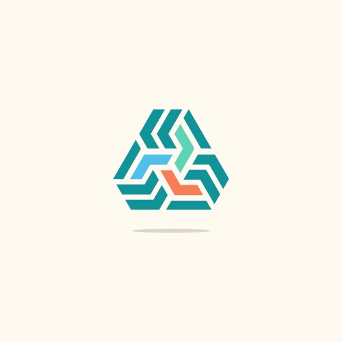 Square triangle diamond logo Royalty Free Vector Image