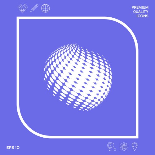 Earth logo - halftone effect Royalty Free Vector Image