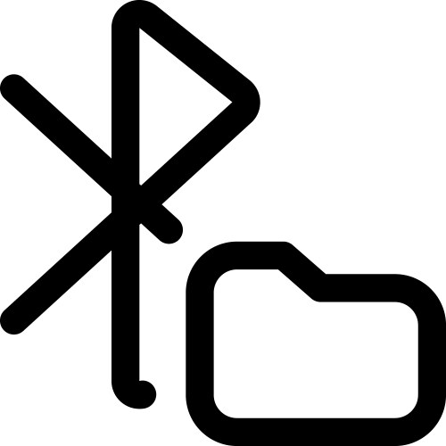 Phone automatically includes bluetooth folder vector image