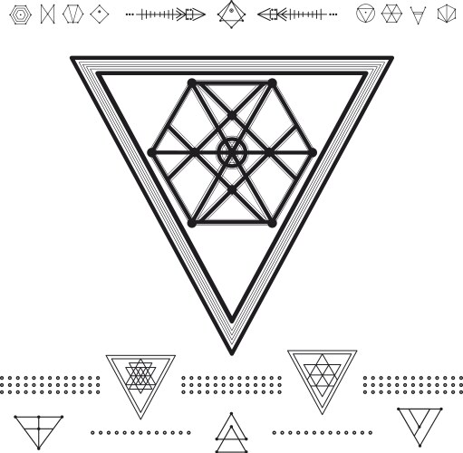 set of geometric hipster shapes 5k vector image