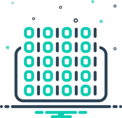 Binary coding vector image