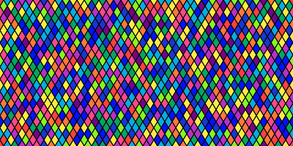 Bright Geometric Harlequin Vector Image